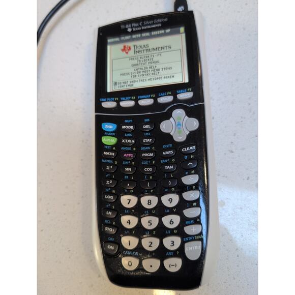 Texas Instruments TI-84 Plus C Silver Edition Graphing Calculator K-0413A White - Picture 2 of 6